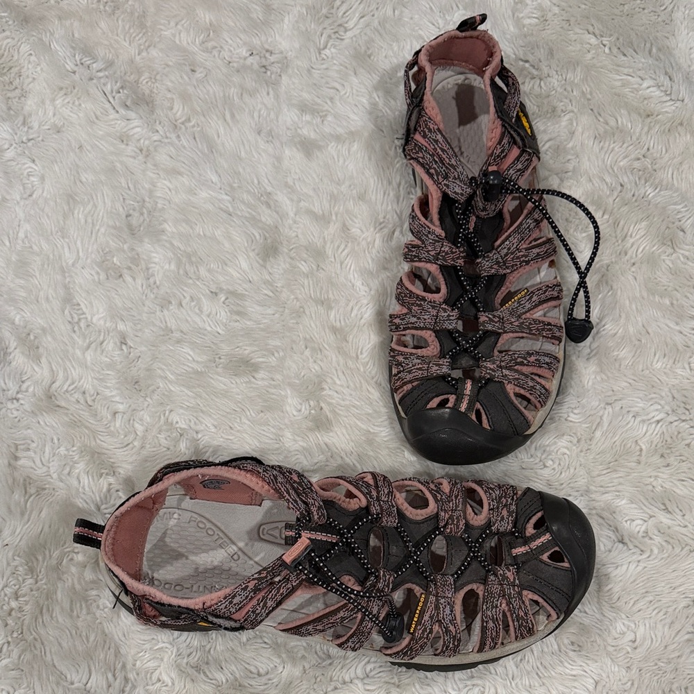 Keen Sandals Womens 11 Whisper Hiking‎ Water Brown Pink Drawstring - Picture 2 of 6